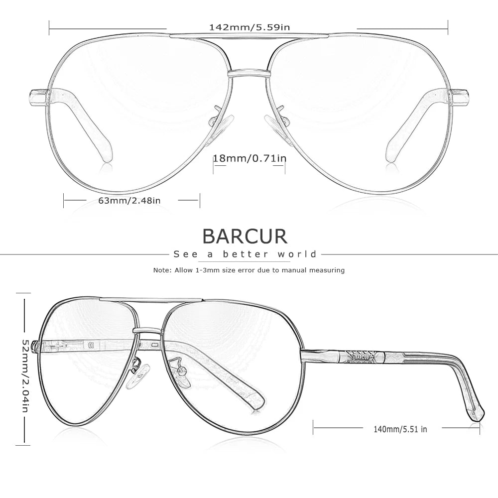 BARCUR Men/Women sunglasses Polarized UV400 Protection