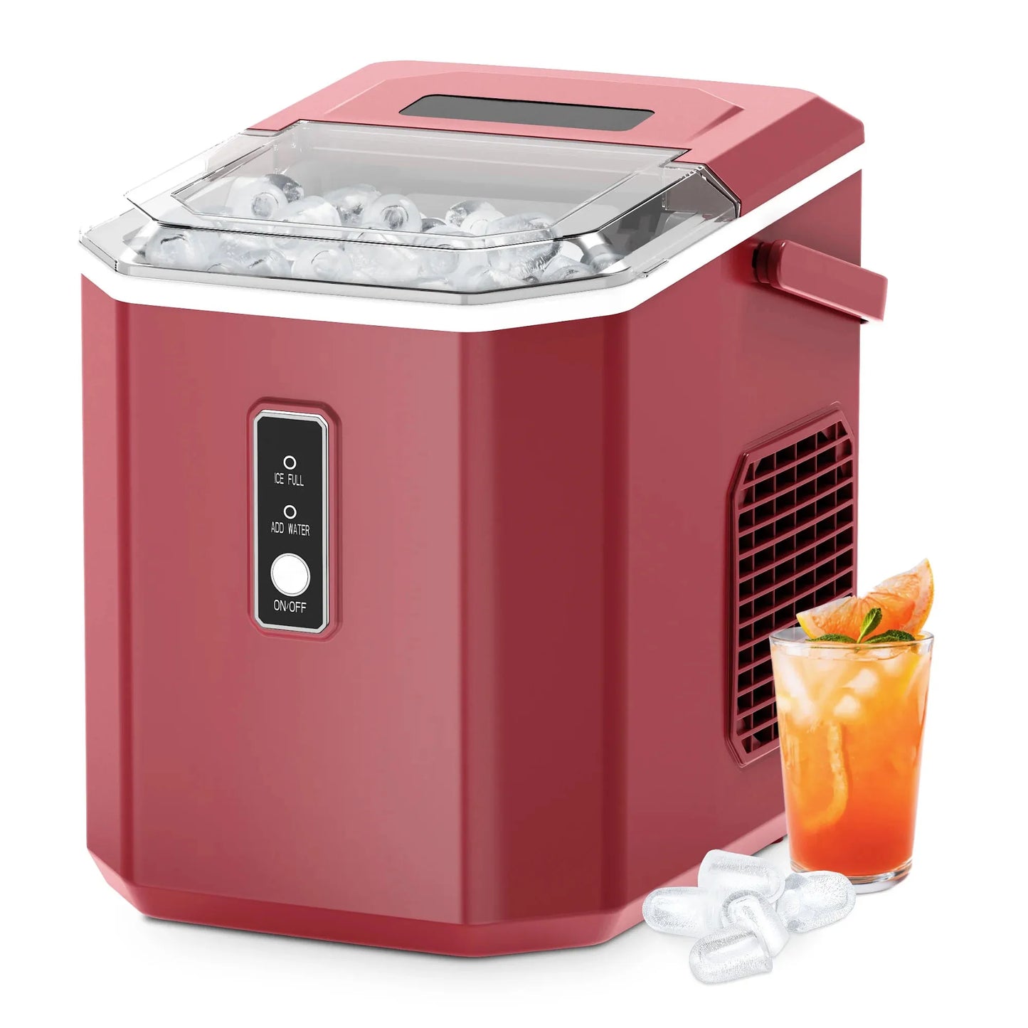 SIMZLIFE Ice Maker Countertop , 26.5 lbs/24H, 9 Cubes in 6 Mins,Self-Cleaning,