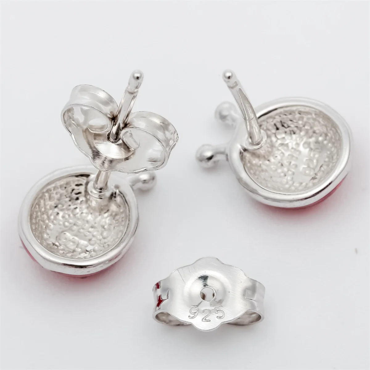 925 Sterling Silver Ladybug Stud Earrings Women/Girls