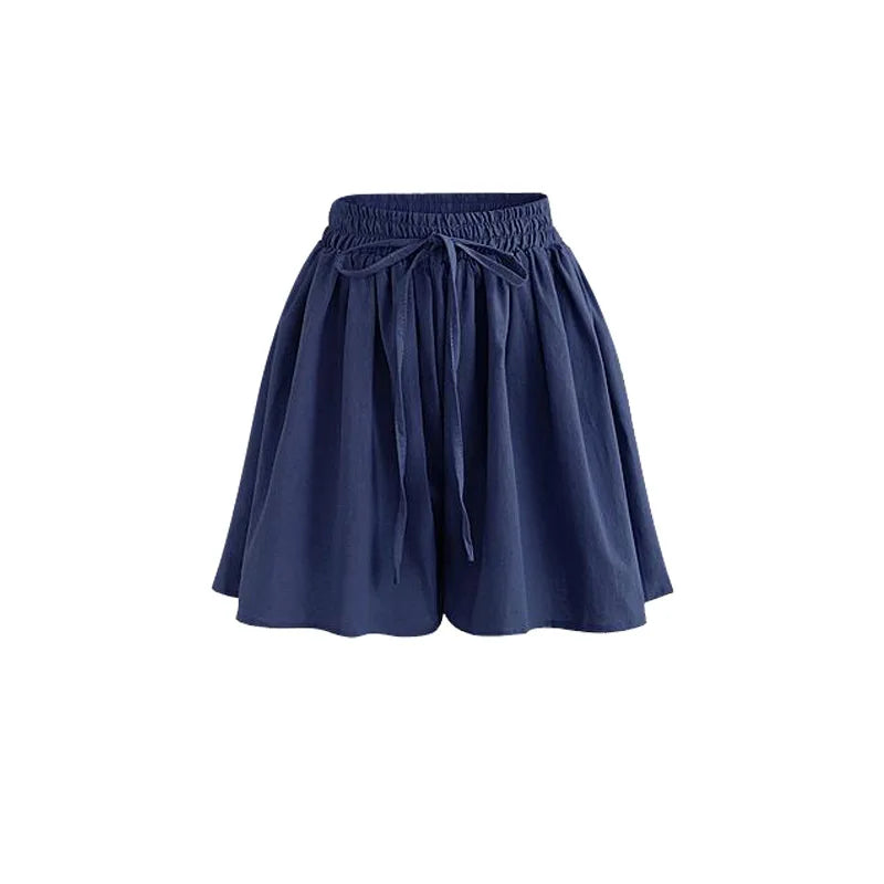 Summer Wide Leg Shorts Women Loose High waist M-6XL