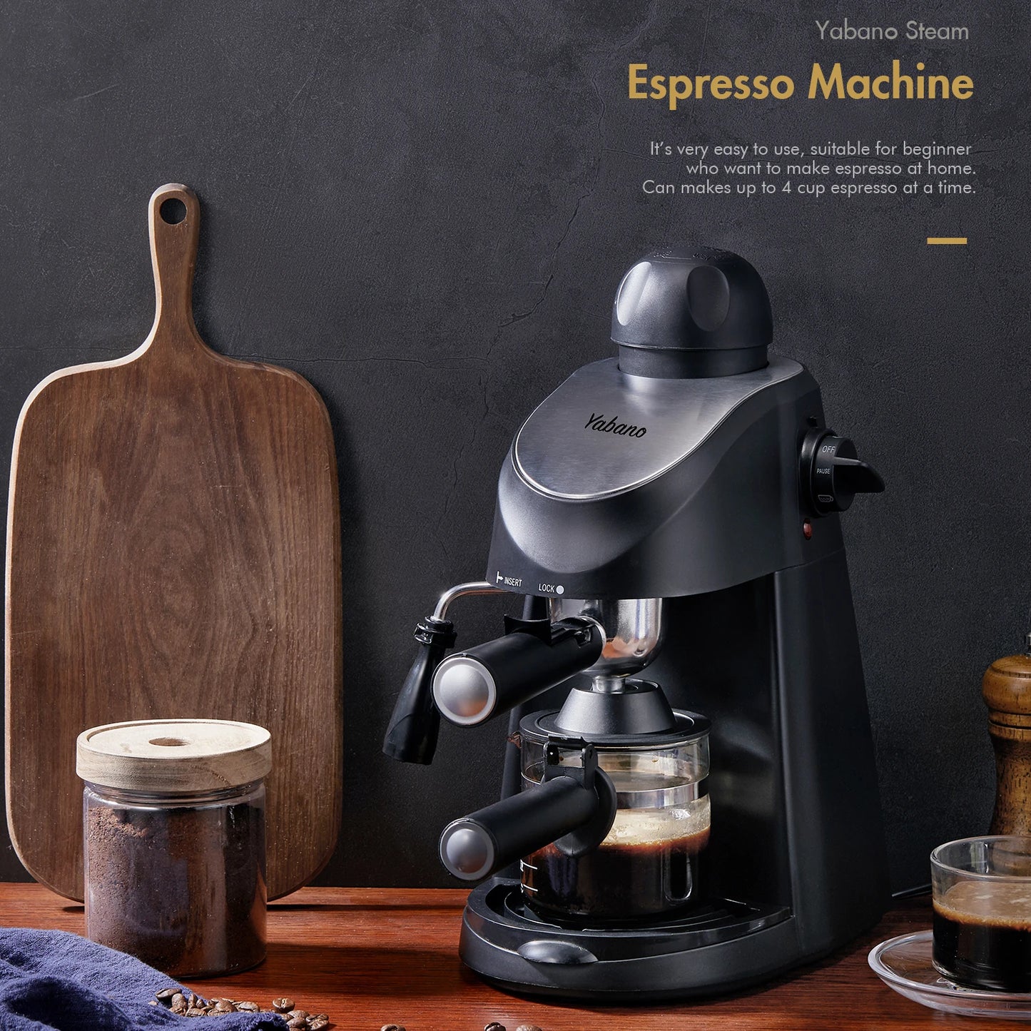 Yabano Espresso Machine and Cappuccino Machine with Milk Frother,