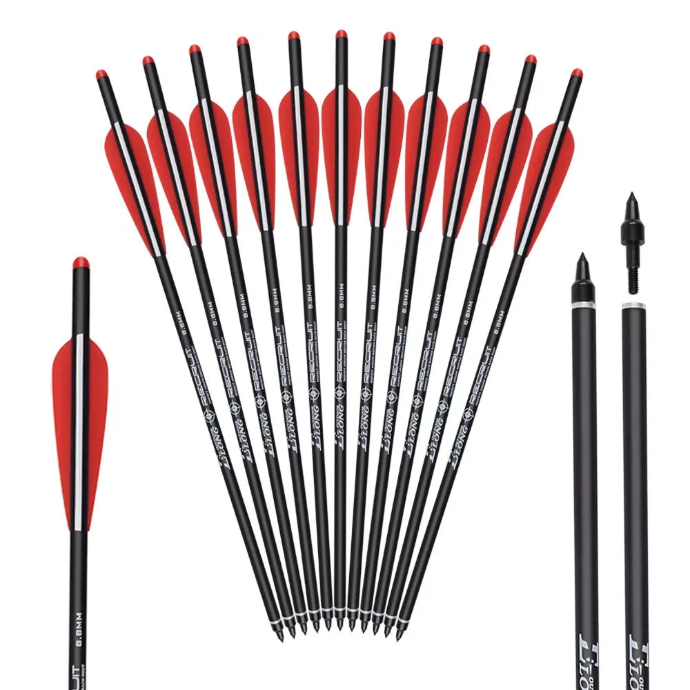 12Pcs 16/18/20inch Carbon Arrows