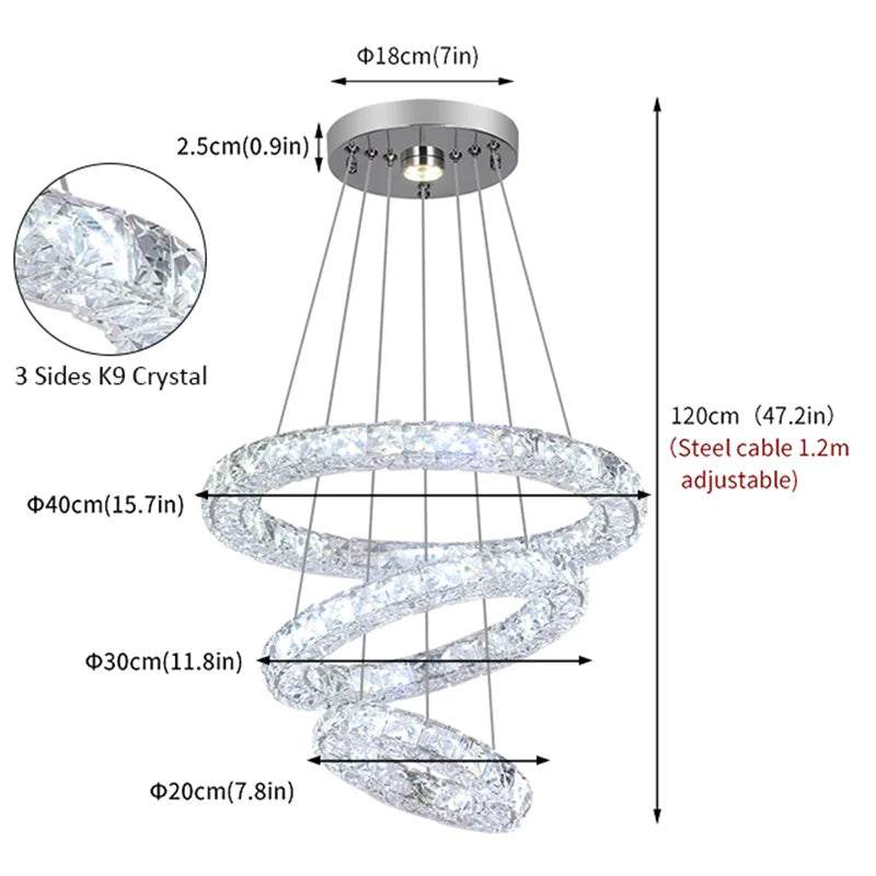 Modern Crystal Led Chandelier