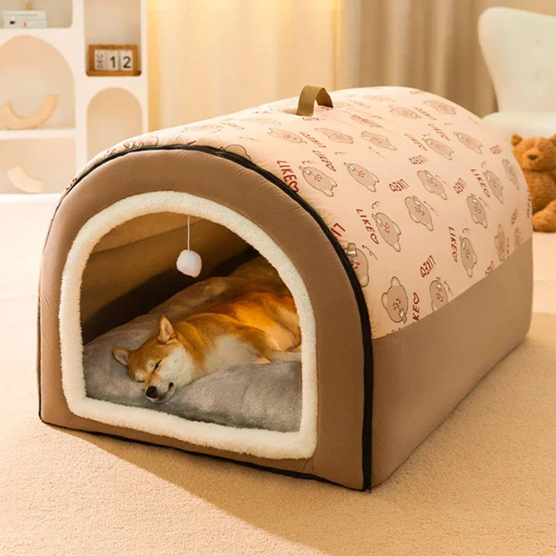 Warm Dog House Detachable Washable Mat