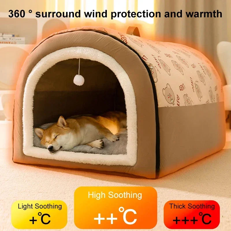 Warm Dog House Detachable Washable Mat