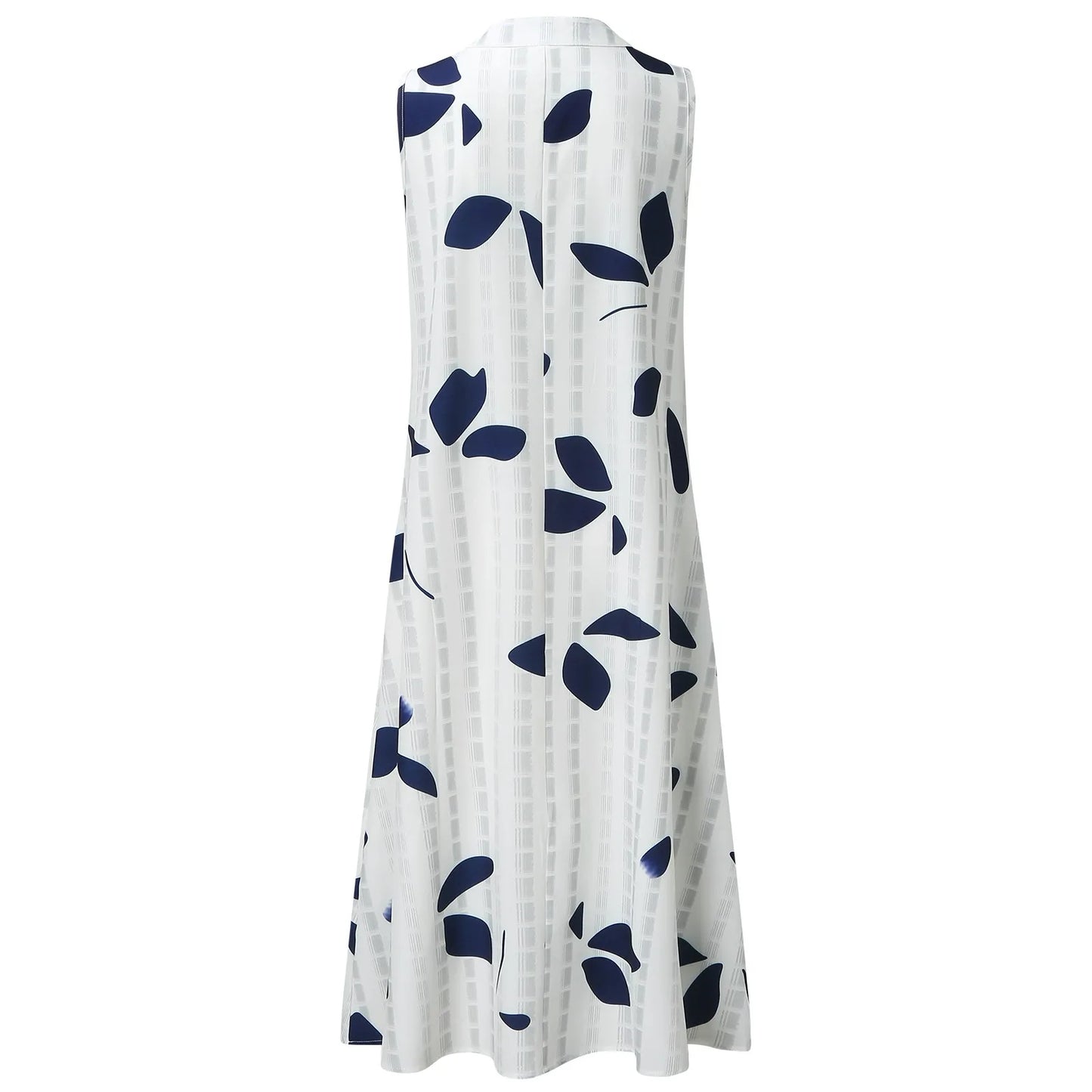 Woman Leaf Print Long Dress