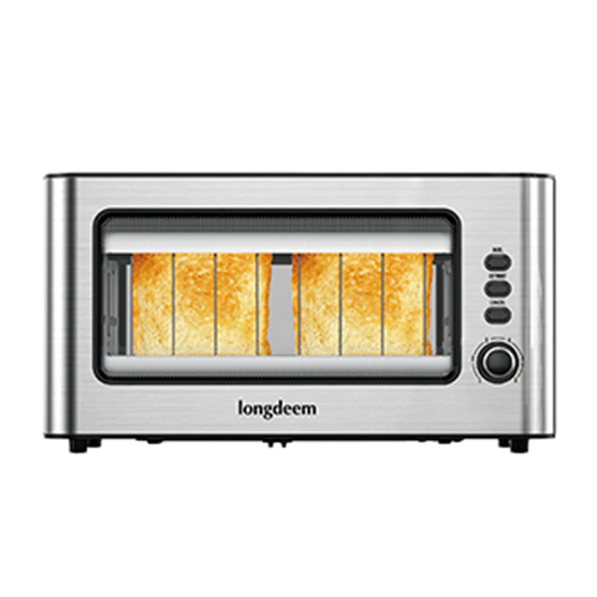 Clear View Toaster, Auto Shut Off, Removable Crumb Tray, Silver