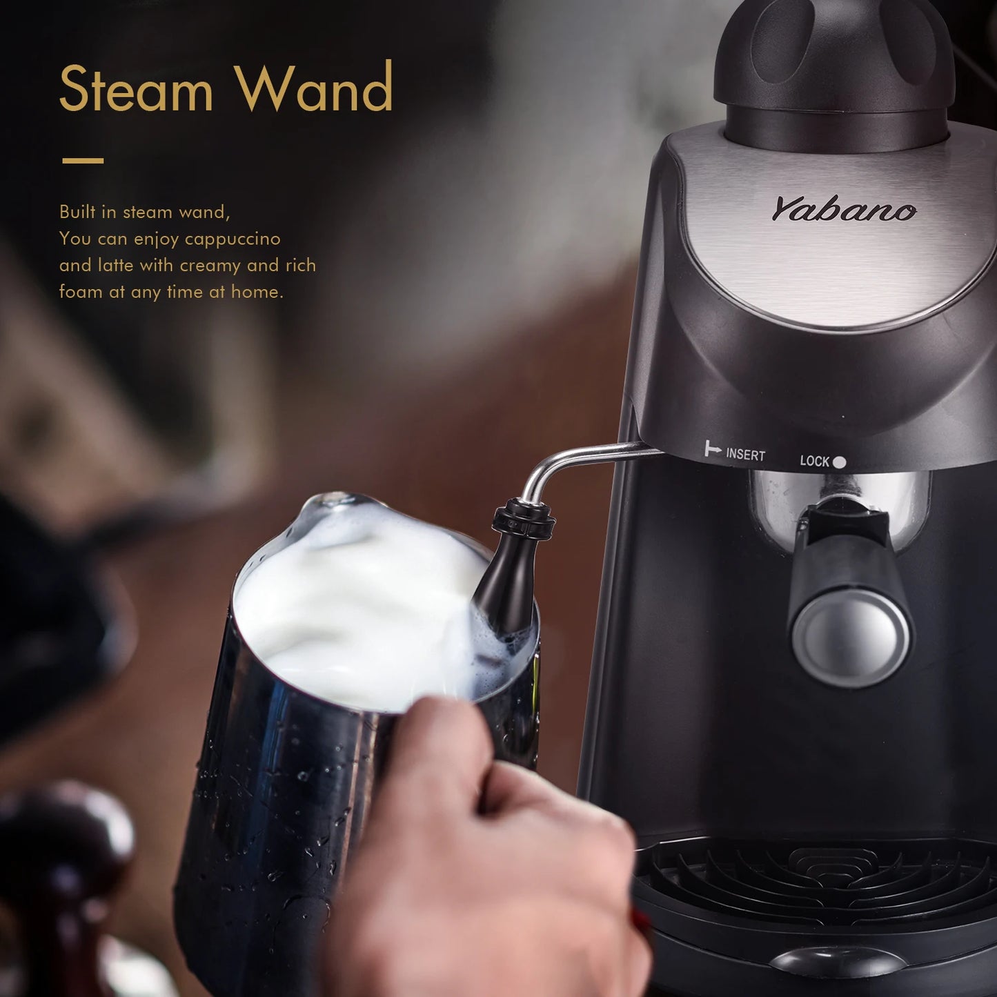 Yabano Espresso Machine and Cappuccino Machine with Milk Frother,