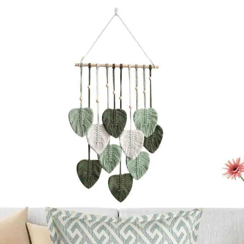Macrame Leaves Tapestry Boho Art Wall