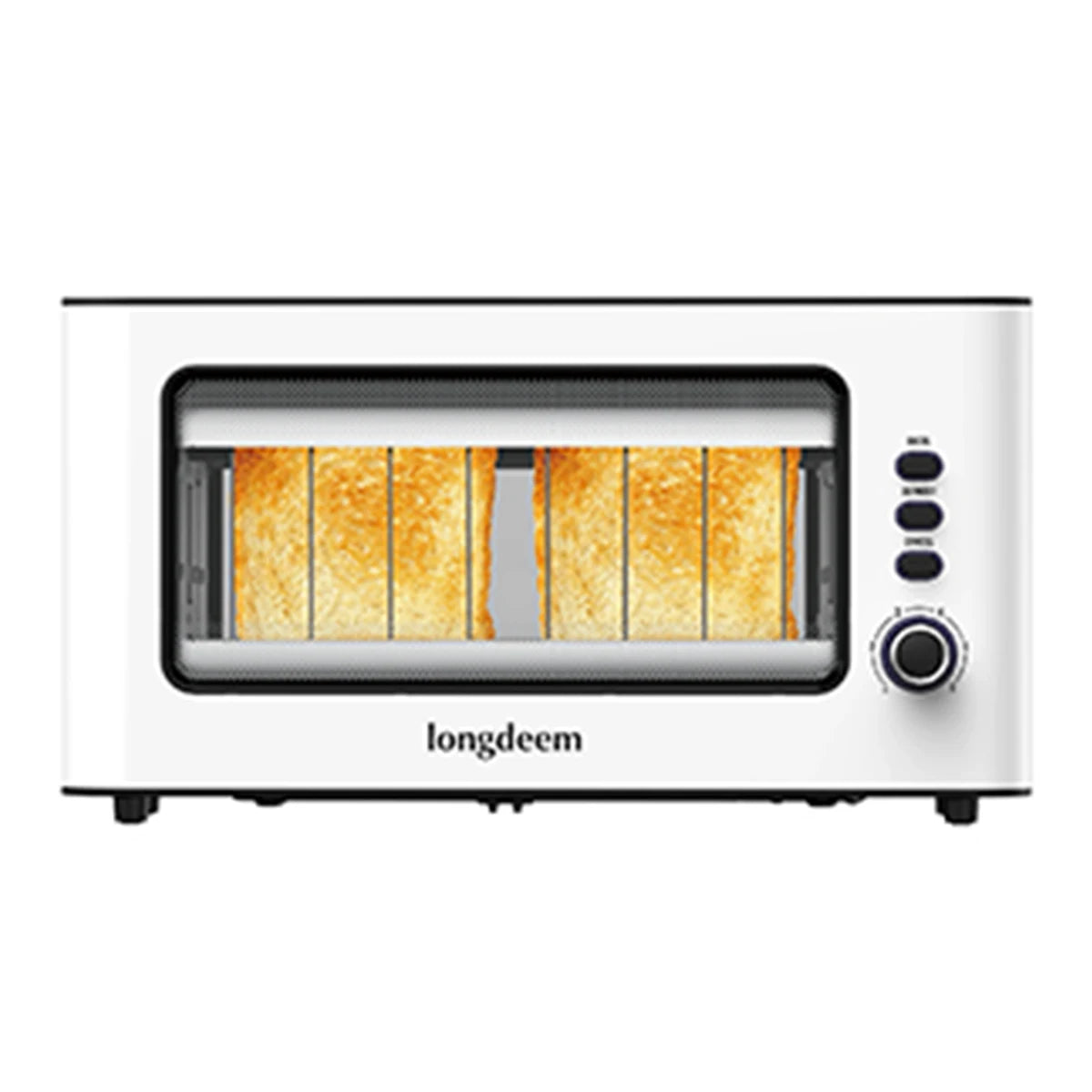 Clear View Toaster, Auto Shut Off, Removable Crumb Tray, Silver
