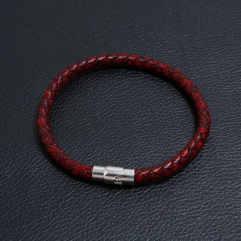 Personalized Mens Bracelet Leather Jewelry