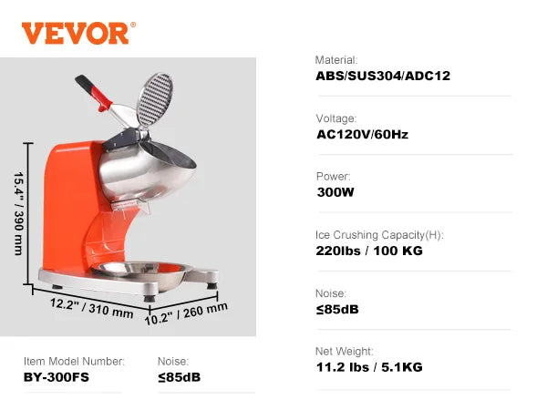Ice Crusher Snow Cone Maker