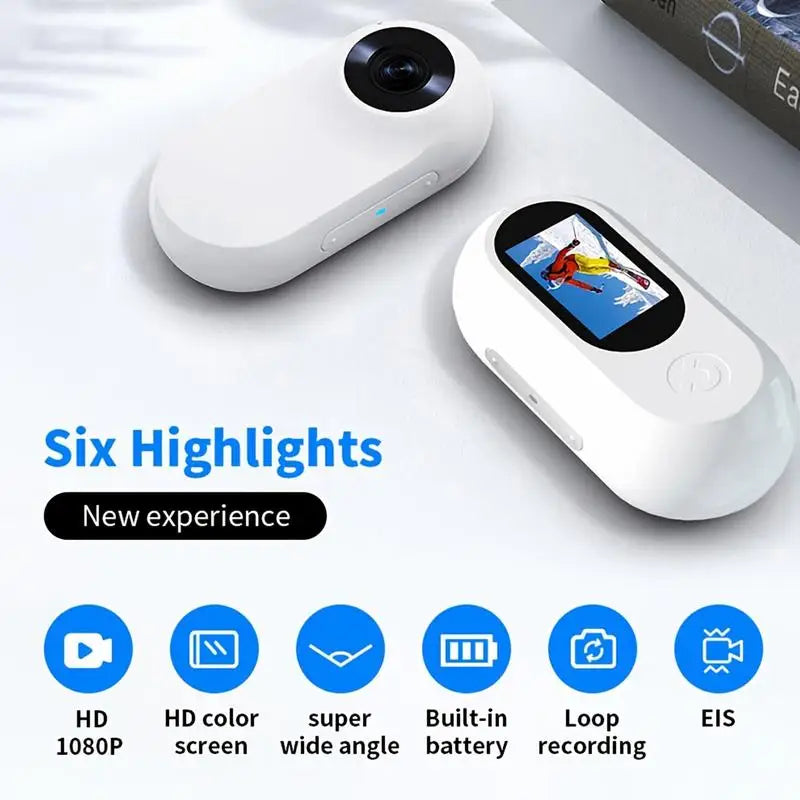 Pet Collar Camera HD 1080p Mini Sports Camera With Screen