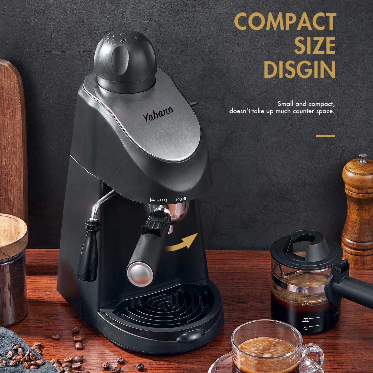 Yabano Espresso Machine and Cappuccino Machine with Milk Frother,