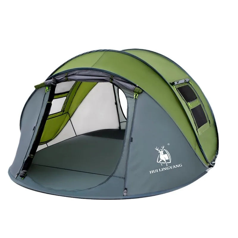 3-4 People Outdoor Throw Open Tent Automatic Pop Up Tents Waterproof