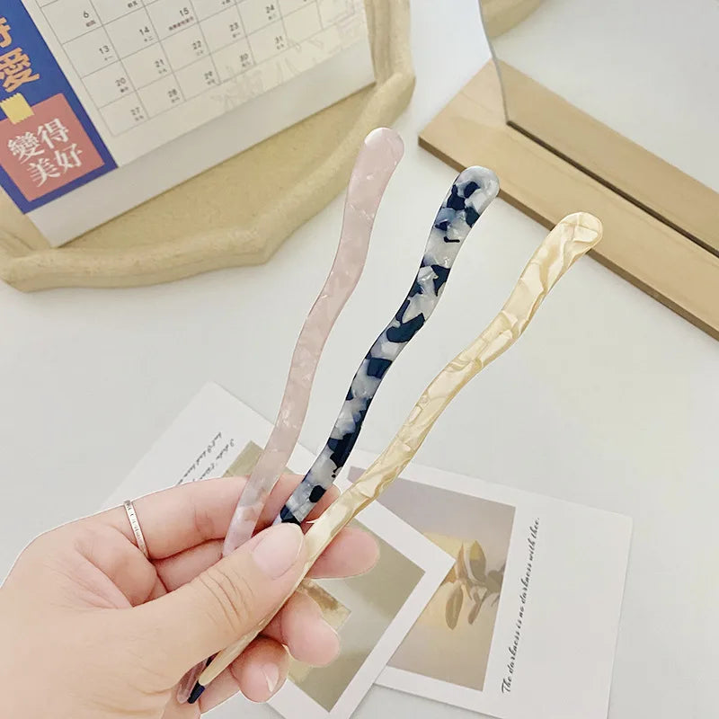 Colorful Acetate Bun Hair Sticks Fashion Accessories