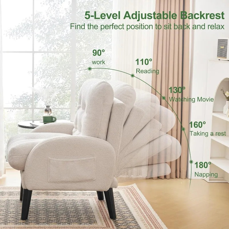 Accent Chair with Ottoman with Storage