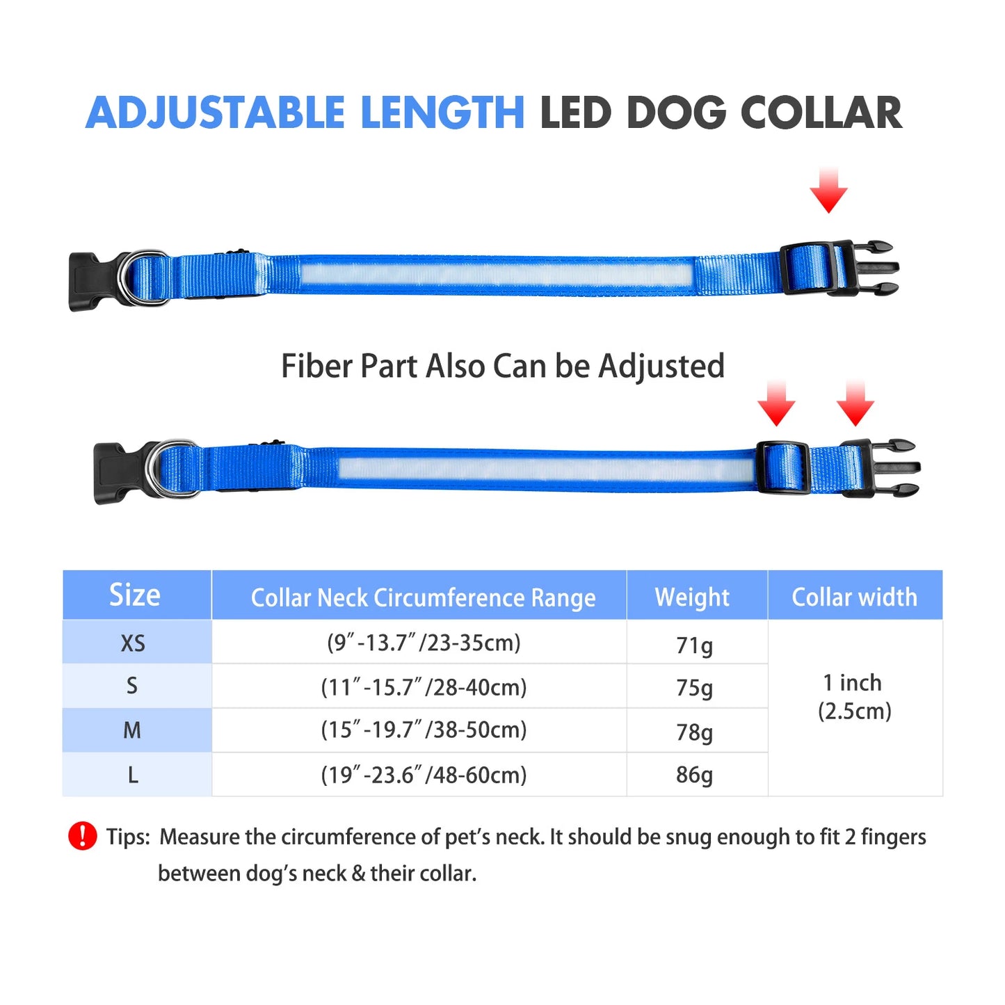 Dog Collar Luminous Waterpoof