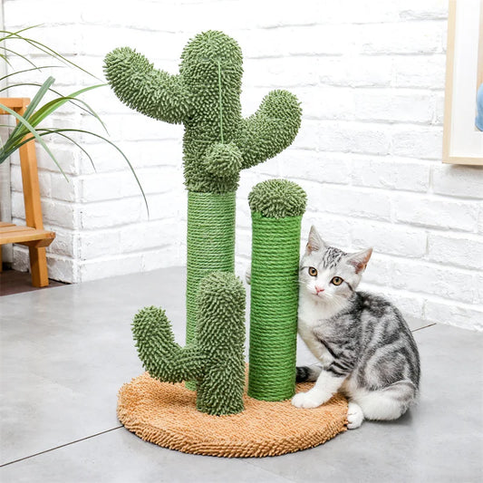 Cute Cactus Pet Cat Tree Scratching Post