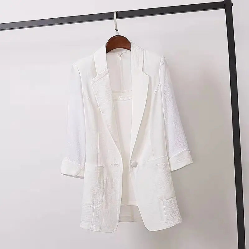 Women's Jacket Solid Color Cotton Fabric