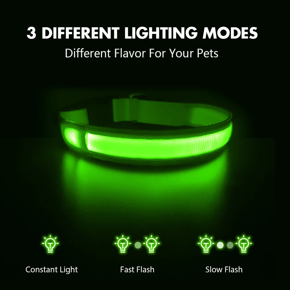 Dog Collar Adjustable Pet Luminous