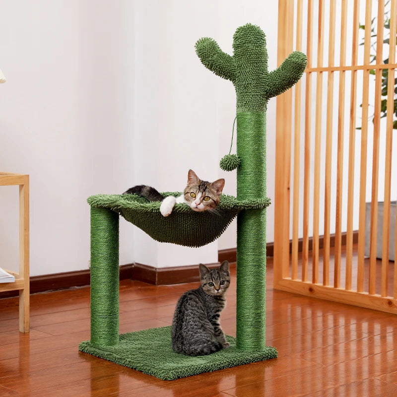 Cute Cactus Pet Cat Tree Scratching Post