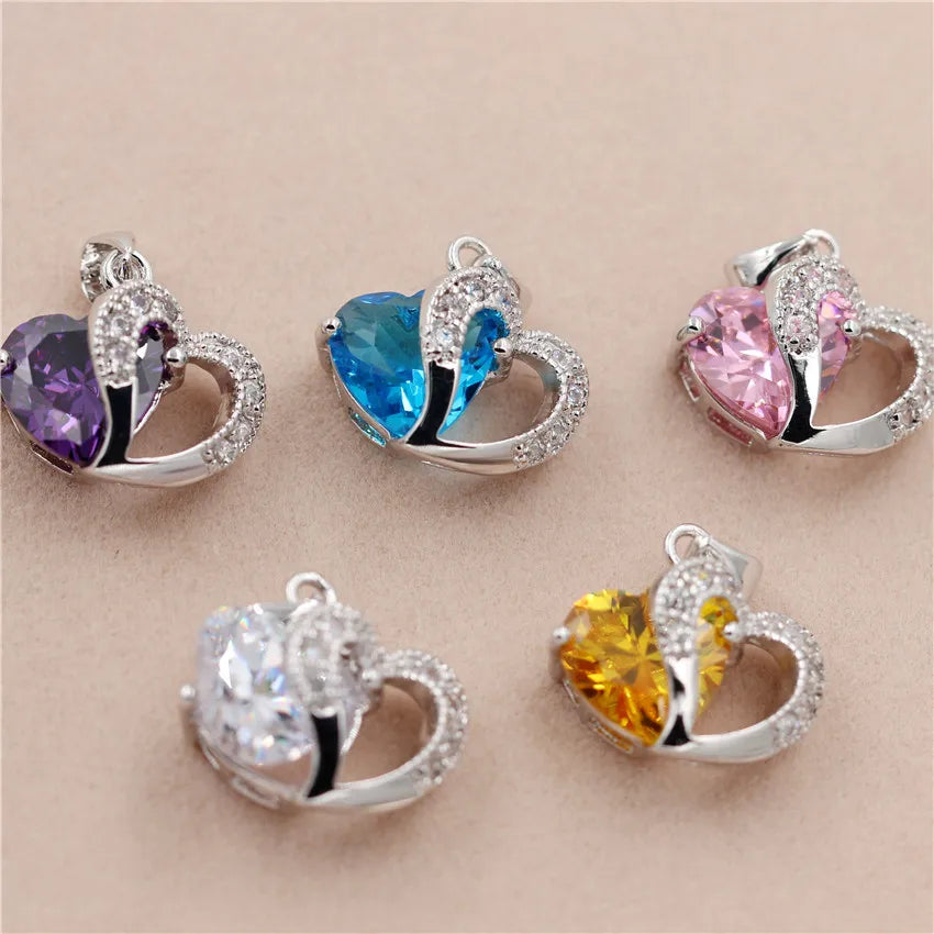 Uloveido Women's Necklace Heart Crystal Fashion Accessory