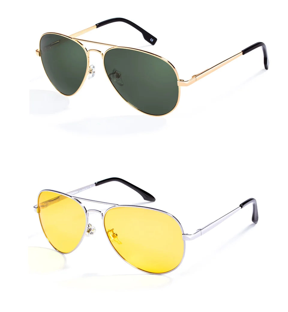 COLOSSEIN Sunglasses Men/Women Polarized Metal Pilot Sunglasses