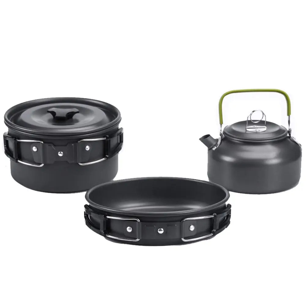 Camping Cookware Kit Outdoor Aluminum Cooking Set