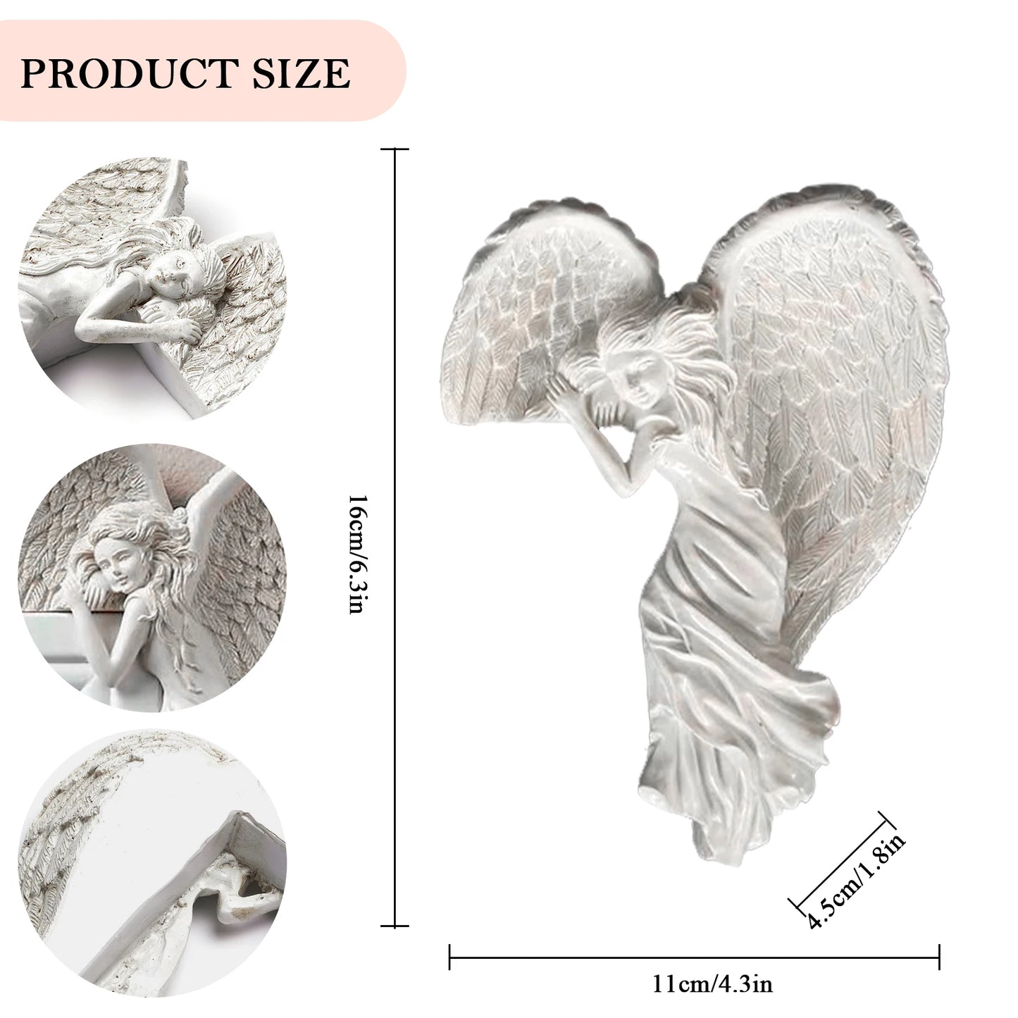 Resin Angel Wings Sculpture Art for Indoor/Outdoor