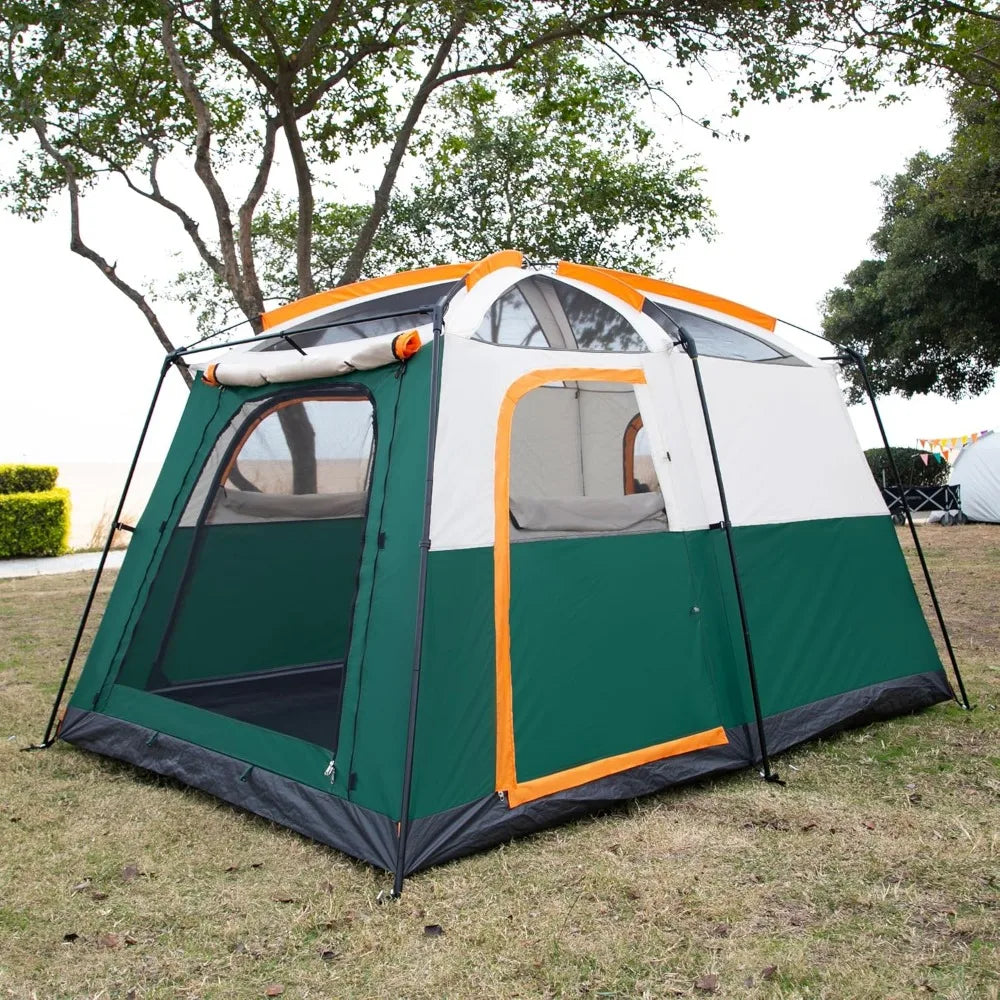 Large Tent 6 Person, Straight Wall,3 Doors and 3 Windows