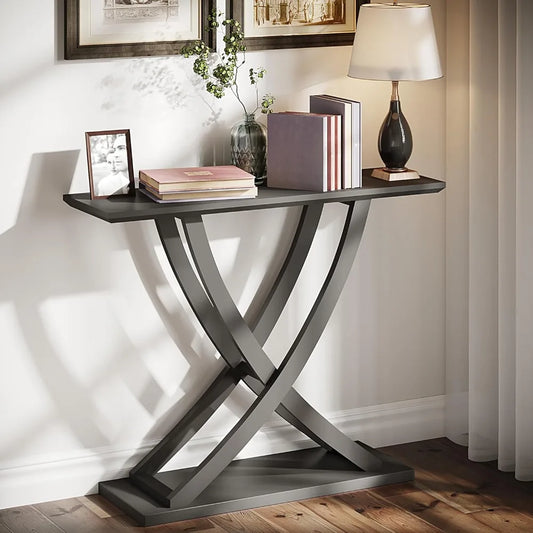 Black 39 Inch Wood  Foyer Table