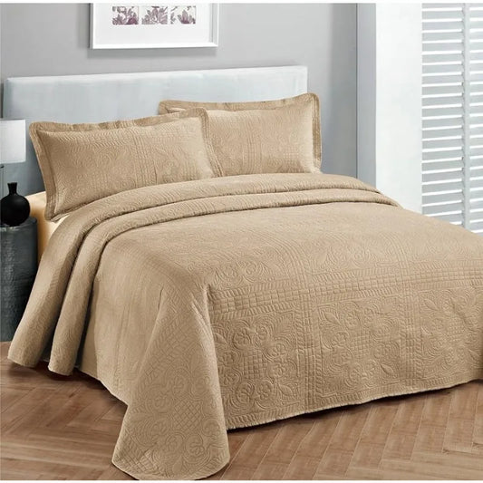 Luxury Bedspread Coverlet Embossed