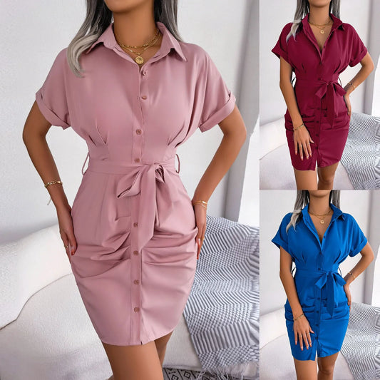 Summer Casual Ruched Dress For Women