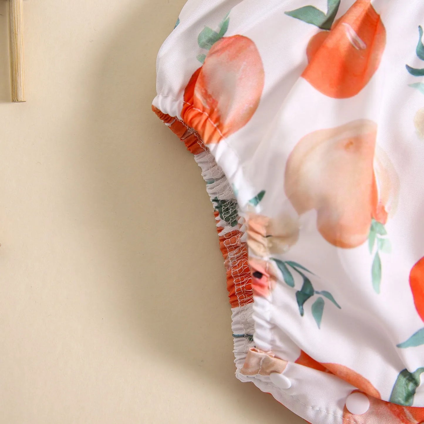 Baby Peach Print Ruffle Fly Sleeverl 3-12 Month Clothes