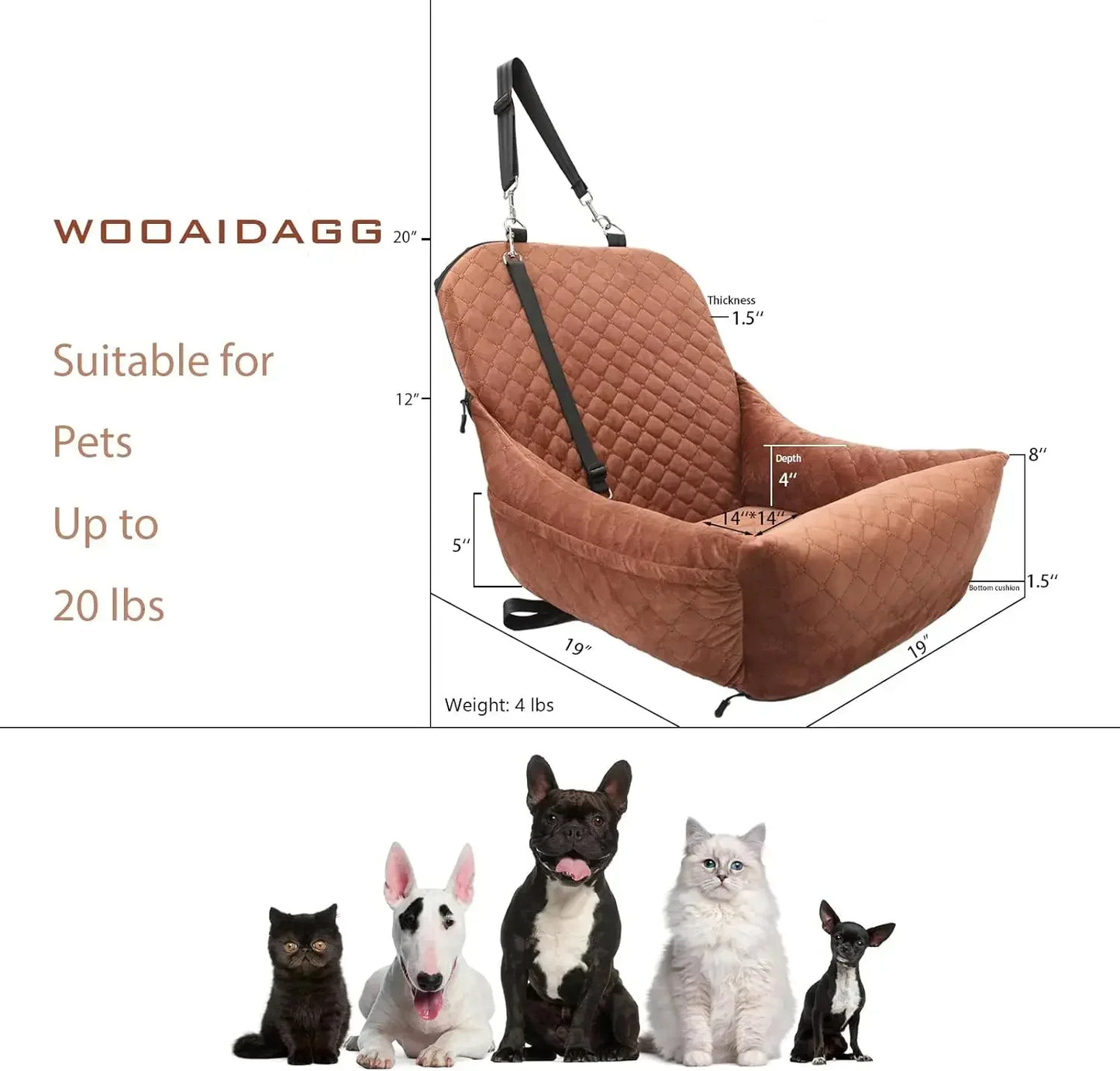 Dog Car Seat for Small Dogs