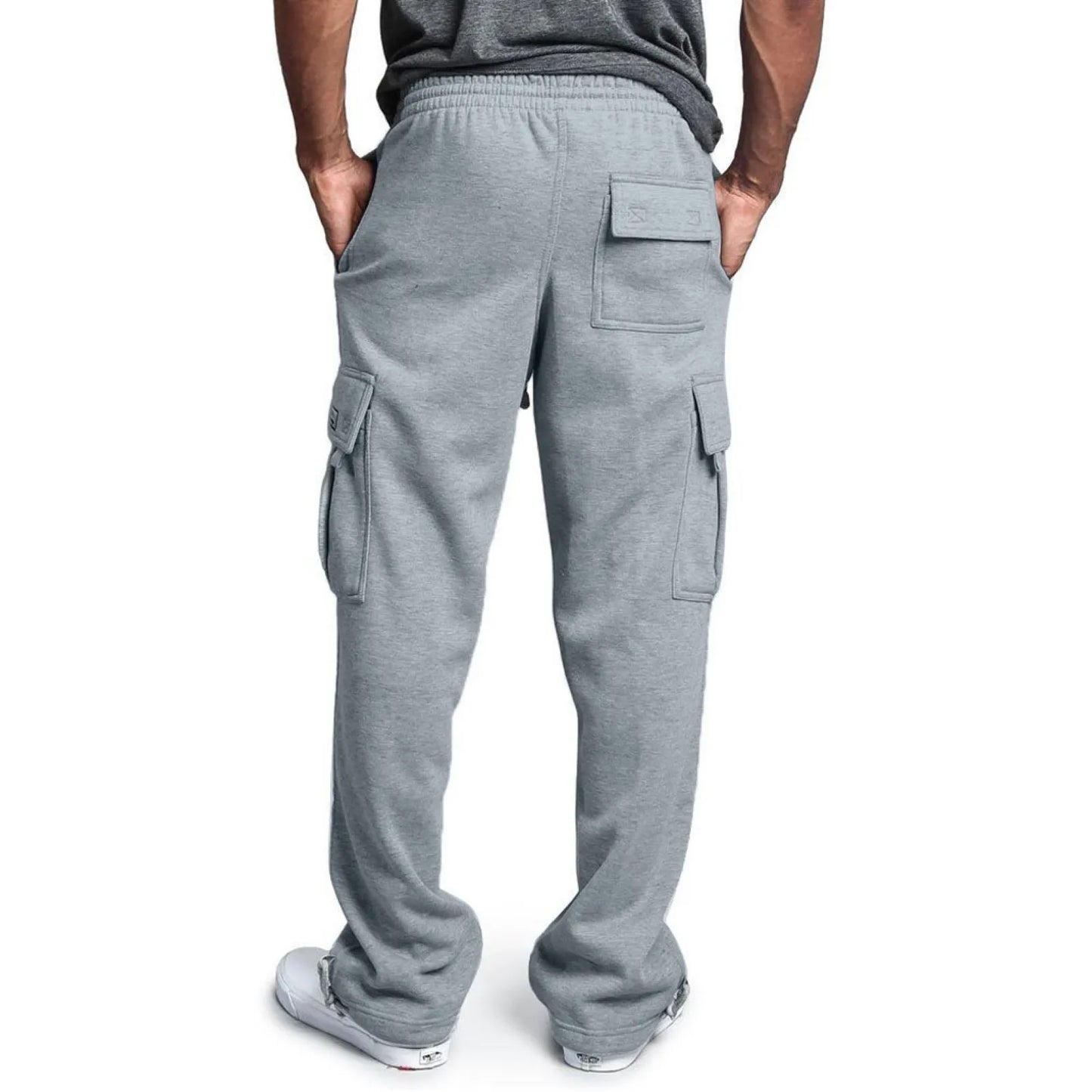 Sweatpants Men's Cargo Drawstring Elastic Waist