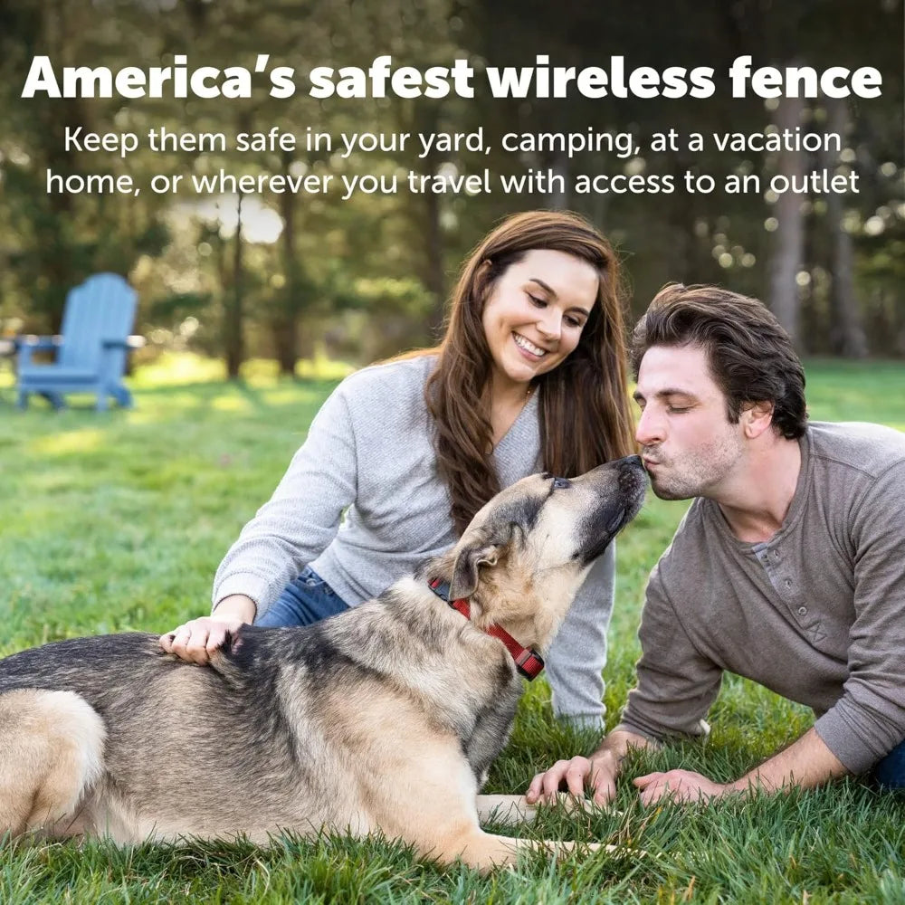 Wireless Pet Fence for Stubborn Dogs -Circular Boundary, Secure 3/4-Acre Yard