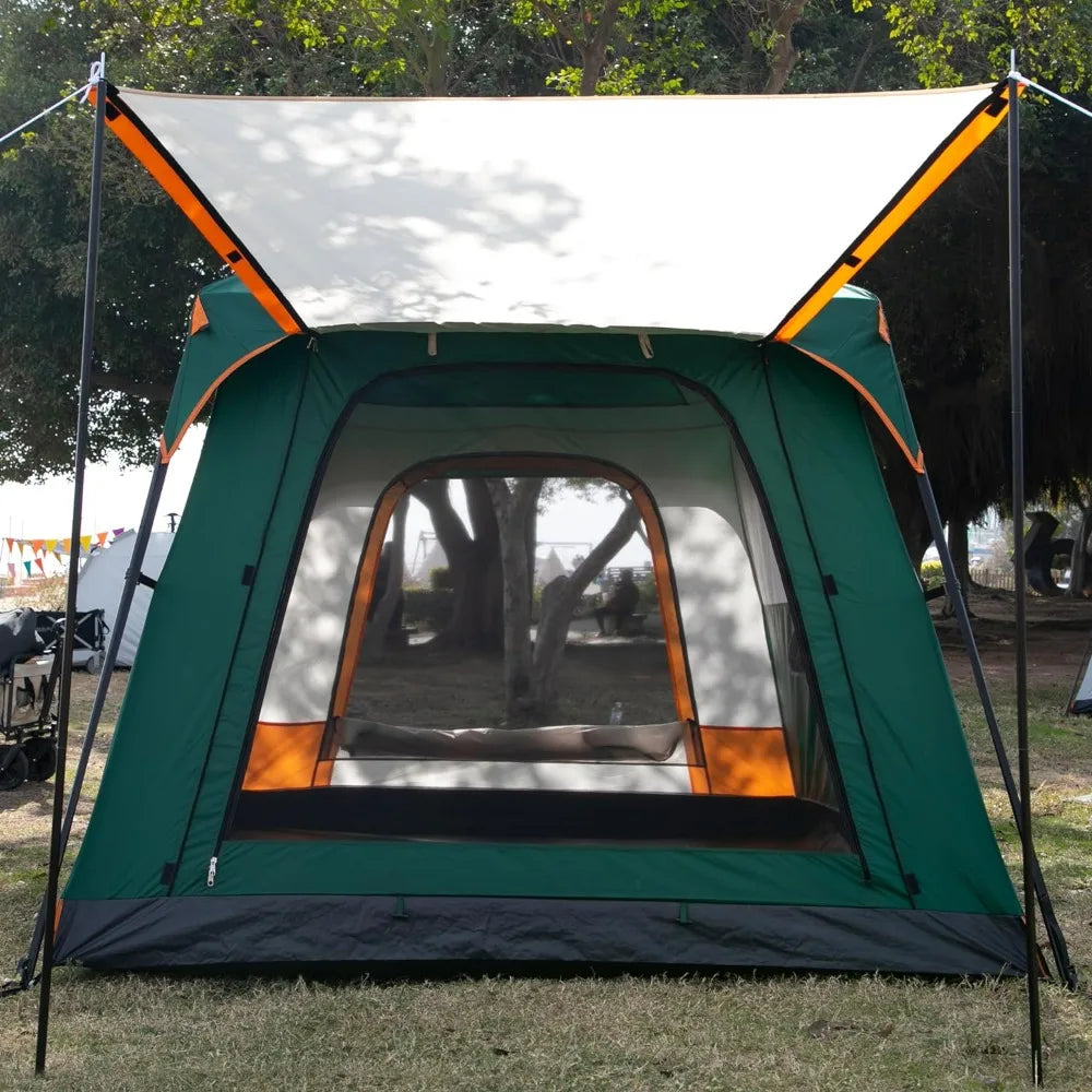 Large Tent 6 Person, Straight Wall,3 Doors and 3 Windows