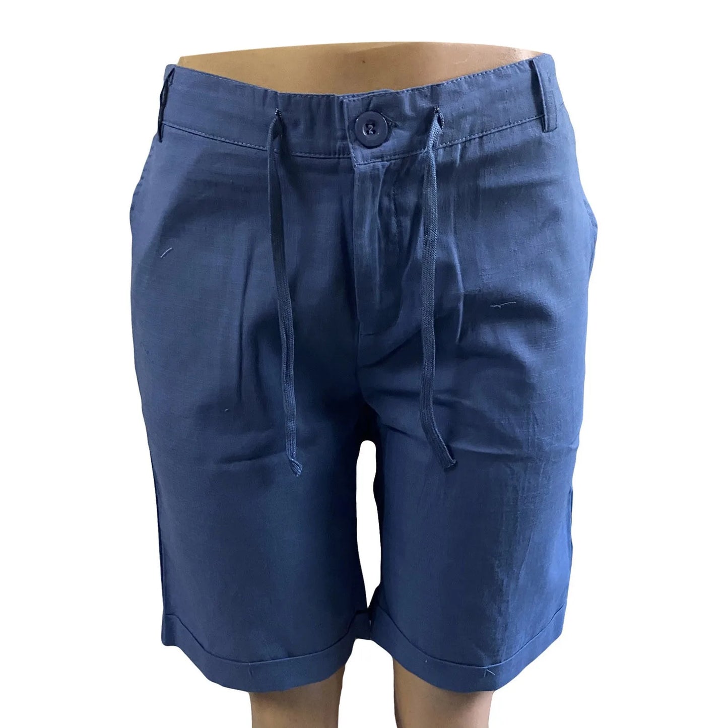 Summer Casual  Mens Linen Shorts With Pockets