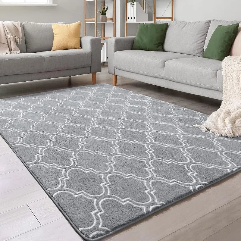 Shag Geometric Modern Area Rug Memory Foam Indoor Decor