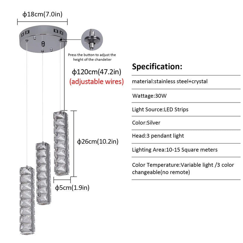 Modern Crystal Led Chandelier