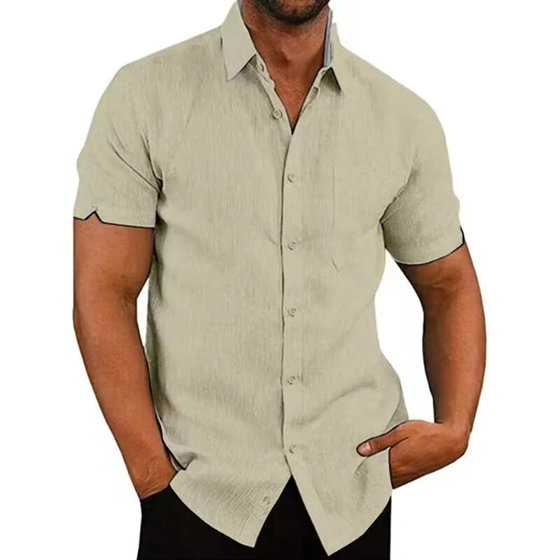 Summer Cotton Linen Shirts For Men