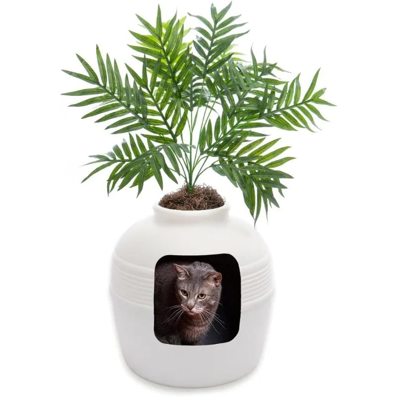 Hidden Litter Box, Artificial Plant