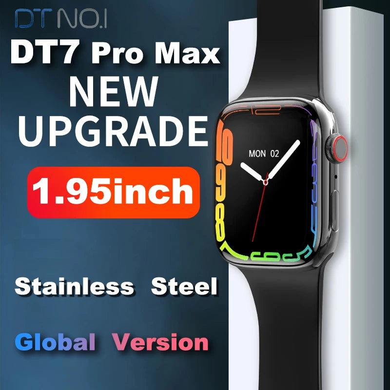 New DT7 Pro Max Stainless Steel Smart Watch Men