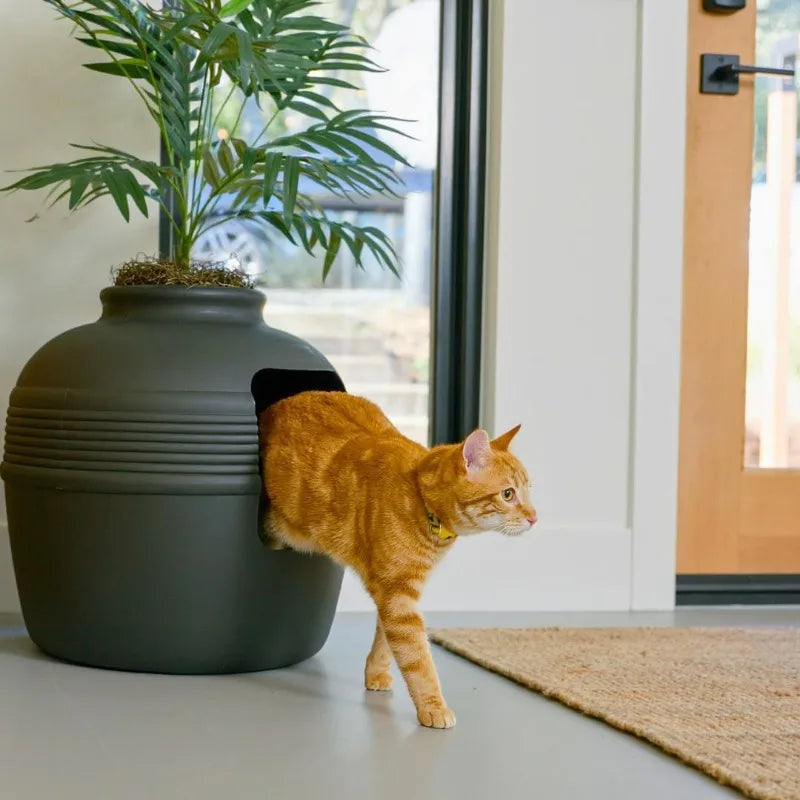 Hidden Litter Box, Artificial Plant