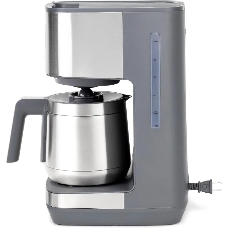 GE Drip Coffee Maker With Timer 10-Cup Thermal Carafe Pot Keeps Coffee Warm for 2 Hours