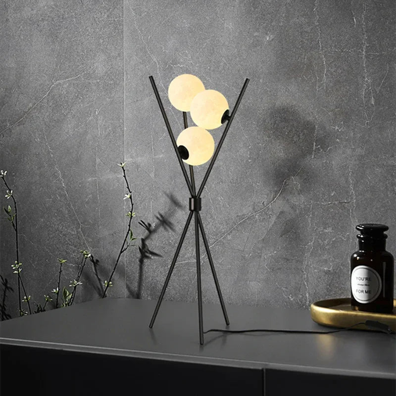 Nordic LED Floor Lamp 3D Moon Table Standing Light