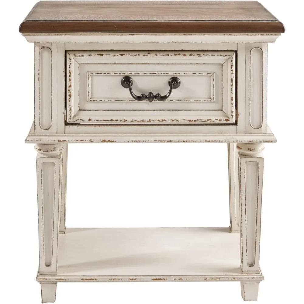 Traditional Cottage 1 Drawer Nightstand with Dovetail Construction