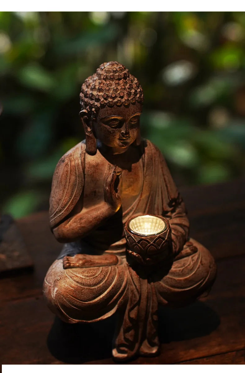 Zen Garden Buddha Statue Solar Light